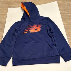 New Balance Blue Hoodie with Orange Accents